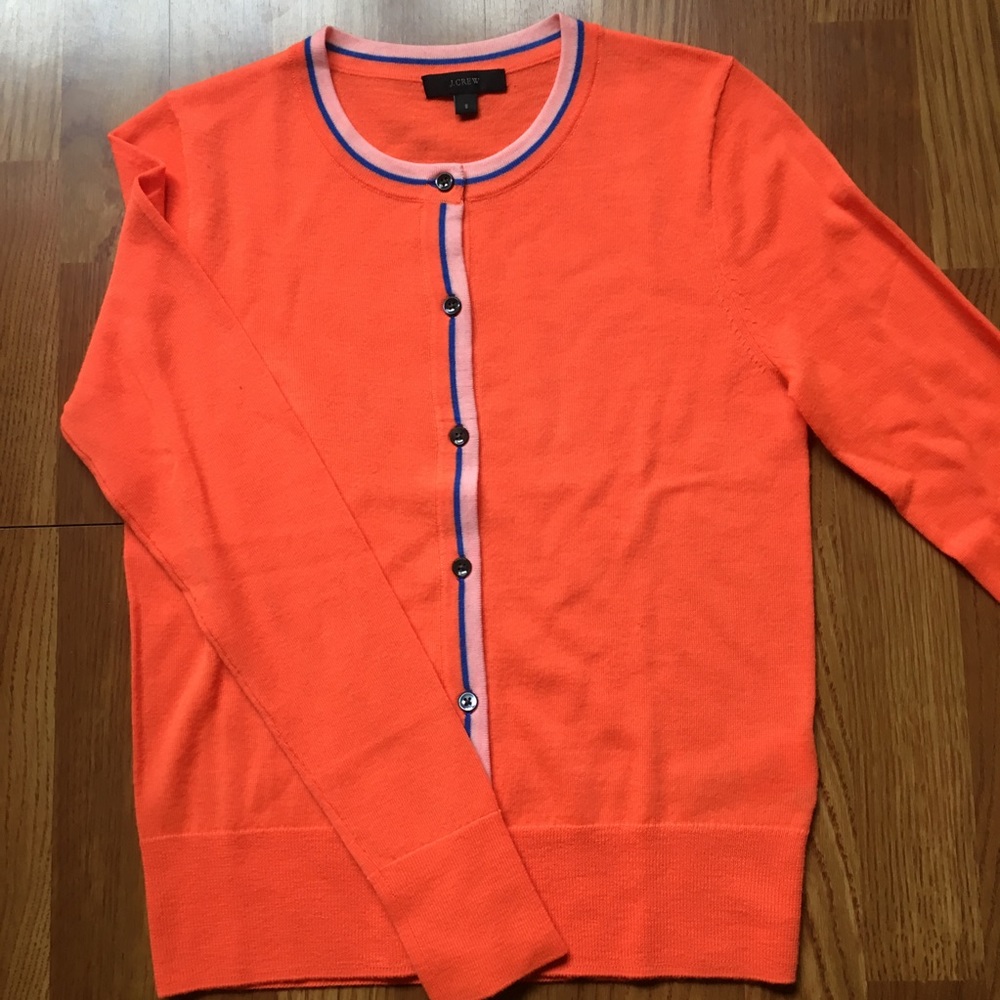 J. Crew Jackie Tipped Merino Cardigan